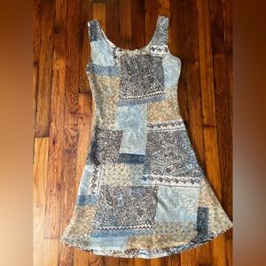 Vintage 90s REVERSIBLE multi print sundress